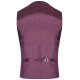 Wilvorst CLASSICs Herren Smokingweste V-Neck Drop8 Bordeaux gemustert