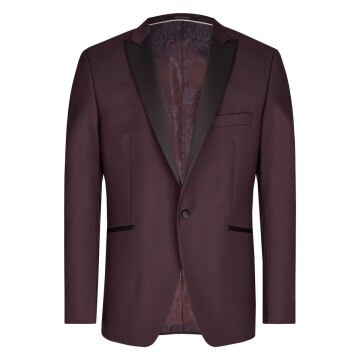 Wilvorst CLASSICs Herren Smokingsakko Spitzfacon Drop8 Bordeaux