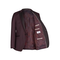 Wilvorst CLASSICs Herren Smokingsakko Spitzfacon Drop8 Bordeaux