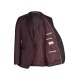Wilvorst CLASSICs Herren Smokingsakko Spitzfacon Drop8 Bordeaux