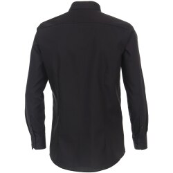 VENTI Herren Businesshemd Langarm Kent Modern-Fit Schwarz 39