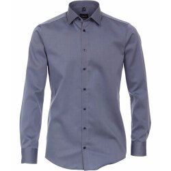 VENTI Herren Businesshemd Langarm Kent Modern-Fit Blau 38