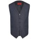 Wilvorst TZIACCO Herren Weste Royal V-Neck Webmuster Mitternachtsblau