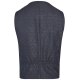 Wilvorst TZIACCO Herren Weste Royal V-Neck Webmuster Mitternachtsblau