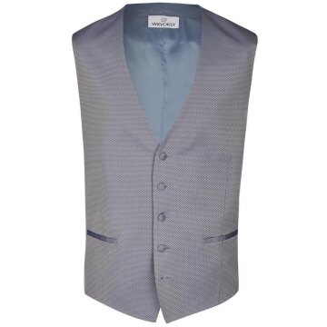 Wilvorst AFTER-SIX Herren Weste V-Neck Drop8 Blau gemustert