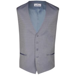Wilvorst AFTER-SIX Herren Weste V-Neck Drop8 Blau gemustert