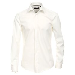 VENTI Herren Festhemd Langarm Kent UMA Modern-Fit Creme 39