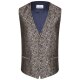 Wilvorst AFTER-SIX Herren Weste V-Neck Drop8 Blau gemustert 50