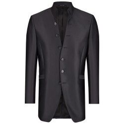 Wilvorst AFTER-SIX Herren Sakko Stehkragen Slim-Fit Schwarz