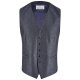 Wilvorst TZIACCO Herren Weste Royal V-Neck Webmuster Mitternachtsblau 50