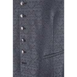 Wilvorst TZIACCO Herren Weste Royal V-Neck Webmuster Mitternachtsblau 106