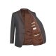 Wilvorst AFTER-SIX Herren Sakko Spitzfacon Modern-Fit Dunkelbraun