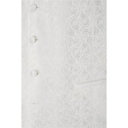 Wilvorst AFTER-SIX Herren Weste V-Neck Modern-Fit Weiß Paisley