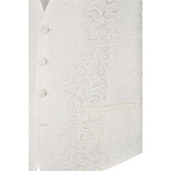 Wilvorst AFTER-SIX Herren Weste V-Neck Modern-Fit Creme Paisley
