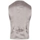 Wilvorst AFTER-SIX Herren Weste V-Neck Modern-Fit Creme gemustert