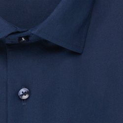 Seidensticker BUSINESS Herren Hemd Langarm Kent Shaped Marine