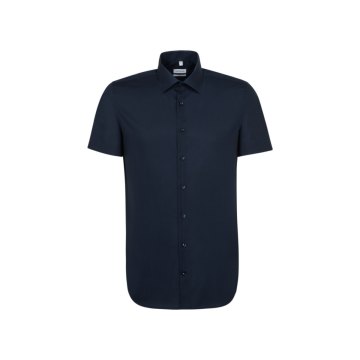 Seidensticker BUSINESS Herren Hemd Kurzarm Kent Slim-Fit Marine