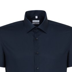 Seidensticker BUSINESS Herren Hemd Kurzarm Kent Slim-Fit Marine