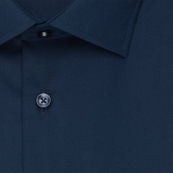 Seidensticker BUSINESS Herren Hemd Kurzarm Kent Slim-Fit Marine