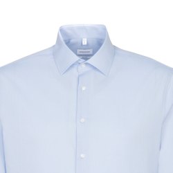 Seidensticker BUSINESS Herren Hemd Langarm Kent Shaped Hellblau