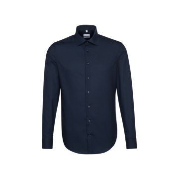 Seidensticker BUSINESS Herren Hemd Langarm Kent Shaped Marine