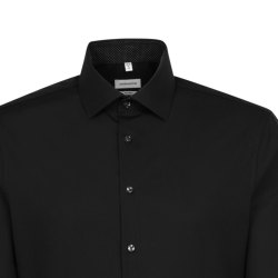 Seidensticker BUSINESS Herren Hemd Langarm Kent Shaped Schwarz