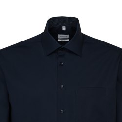 Seidensticker BUSINESS Herren Hemd Langarm Kent Regular Marine