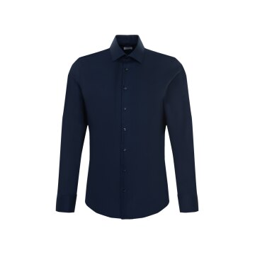 Seidensticker BUSINESS Herren Hemd Langarm Kent Slim-Fit Marine