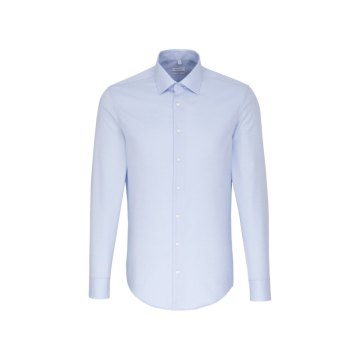 Seidensticker BUSINESS Herren Hemd Langarm Kent Shaped Hellblau