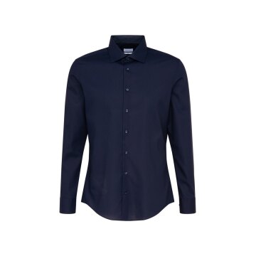 Seidensticker BUSINESS Herren Hemd Langarm Kent Slim-Fit Marine 39