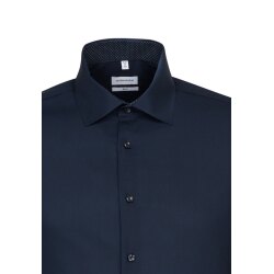 Seidensticker BUSINESS Herren Hemd Langarm Kent Slim-Fit Marine 39
