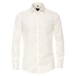 VENTI Herren Businesshemd 72er Langarm Kent Modern-Fit Creme