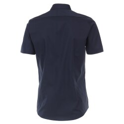 VENTI Herren Businesshemd Kurzarm Kent Body-Fit Marine