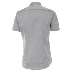 VENTI Herren Businesshemd Kurzarm Kent Body-Fit Silber