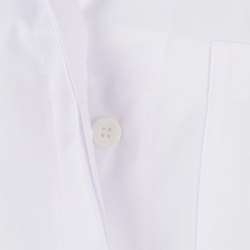 beb Damen Mantel Medizin Langarm 100 % Baumwolle weiß verdeckte Knopfleiste Reverskragen