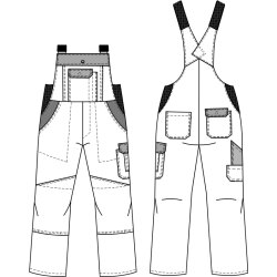 beb HANDWERK Herren Latzhose CLASSIC Polyestermix...
