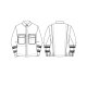 beb HANDWERK Herren Bundjacke REFLEXSTREIFEN Polyestermix Marine