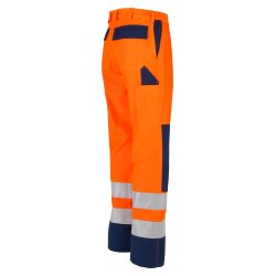beb HANDWERK Herren Bundhose WARNSCHUTZ Baumwollmix Orange/Marine