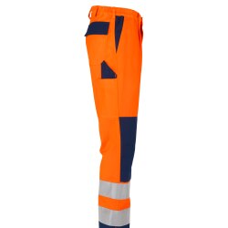 beb HANDWERK Herren Bundhose WARNSCHUTZ Baumwollmix Orange/Marine