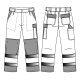 beb HANDWERK Herren Bundhose WARNSCHUTZ Baumwollmix Orange/Marine