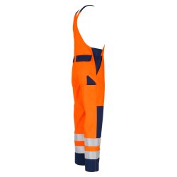beb HANDWERK Herren Latzhose WARNSCHUTZ BW Mix Orange/Marine