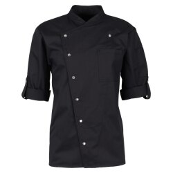 beb GASTRO Unisex KOCHJACKE Stehkragen Polyestermix Schwarz