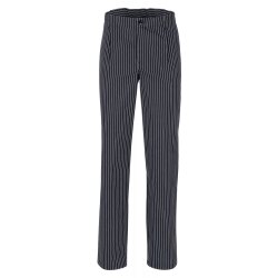 beb GASTRO Herren KOCHHOSE Baumwolle Schwarz Nadelstreifen