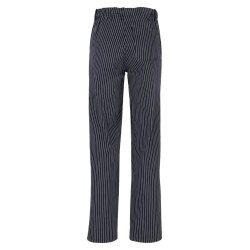 beb GASTRO Herren KOCHHOSE Baumwolle Schwarz Nadelstreifen