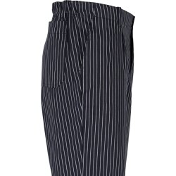 beb GASTRO Herren KOCHHOSE Baumwolle Schwarz Nadelstreifen