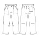 beb GASTRO Herren KOCHHOSE Baumwolle Schwarz Nadelstreifen