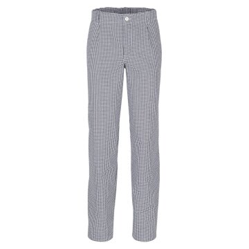 beb GASTRO Herren KOCHHOSE Baumwolle Weiß Pepita
