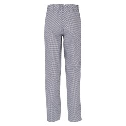 beb GASTRO Herren KOCHHOSE Baumwolle Weiß Pepita