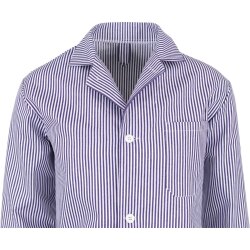 beb GASTRO/HANDWERK Herren FLEISCHERJACKE Weiß/Blau gestreift