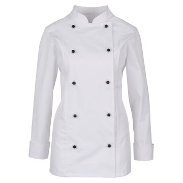 beb GASTRO Damen KOCHJACKE Stehkragen Baumwolle Weiß